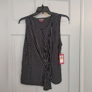 VINCE CAMUTO black and white stripe sleeveless top